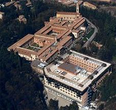 The Rizzoli Hospital (bottom-right) and the San Michele in Bosco momumental complex in Bologna