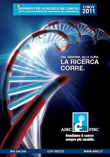 Locandina della "Giornata per la Ricerca sul Cancro" 2011 promossa da AIRC