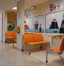Gli spazi d'attesa del nuovo Day Hospital Pediatrico
