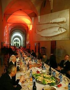 Cena rinascimentale al Rizzoli, nella splendida location del corridoio monumentale al primo piano di San Michele in Bosco (22 marzo 2009)