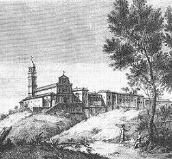 G.Rosaspina, Veduta di San Michele in Bosco da ponente (1820-1828)