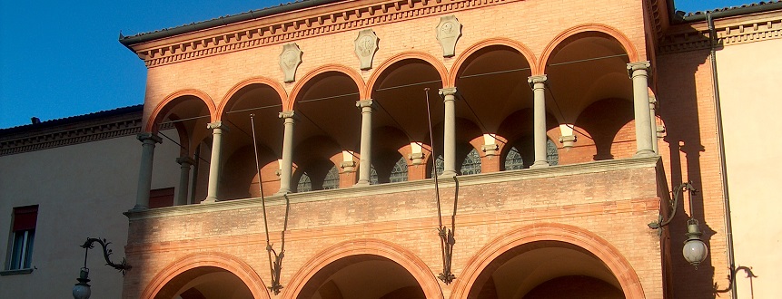 Loggetta dell'ingresso monumentale dell'Istituto Ortopedico Rizzoli