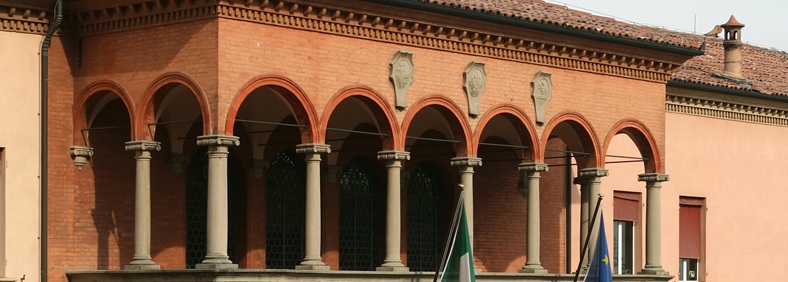 Loggia d'ingresso dell'Istituto Ortopedico Rizzoli (particolare)