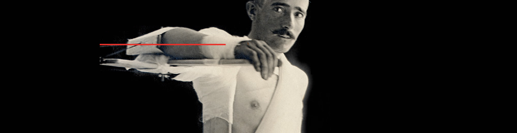 Locandina della mostra "Officina dei corpi" - particolare