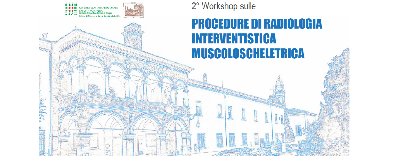 grafica locandina 2 workshop sulle Procedure di Radiologia Interventistica Muscoloscheletrica