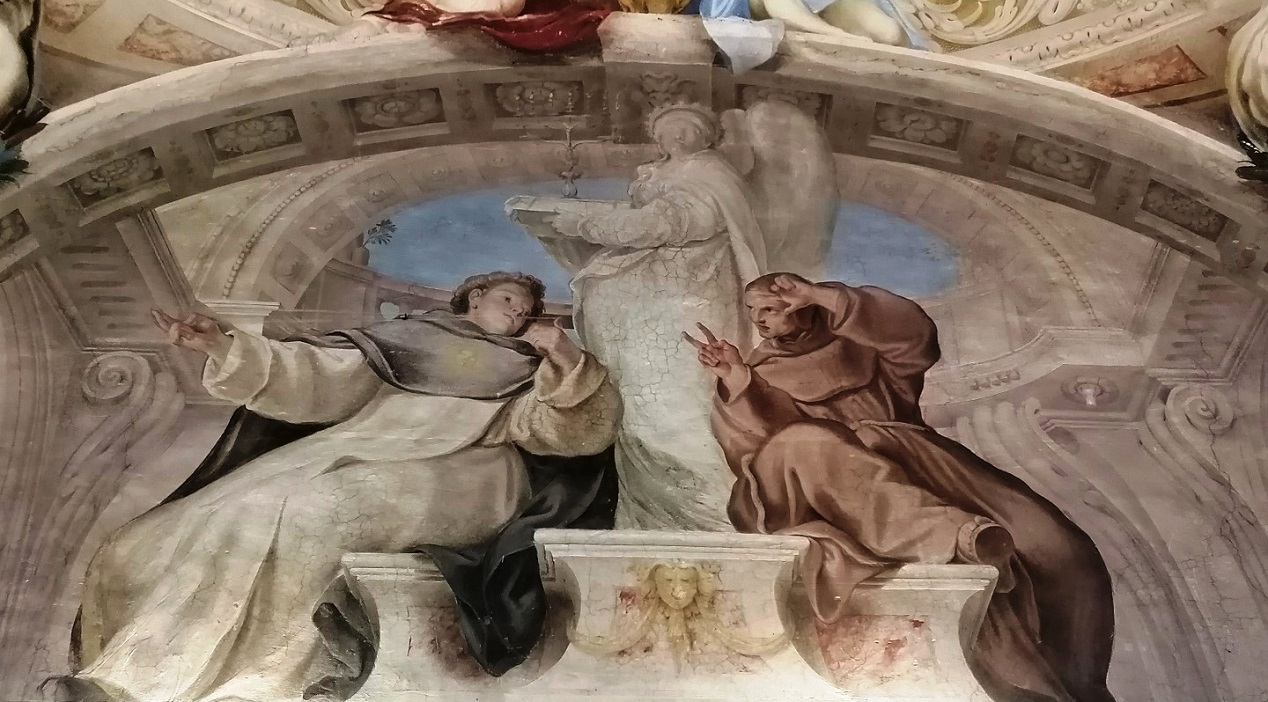 Affresco di Domenico Maria Canuti nella biblioteca del Rizzoli