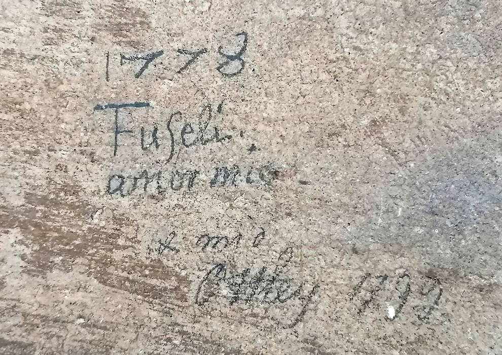 Firma graffita di Fuseli 1779