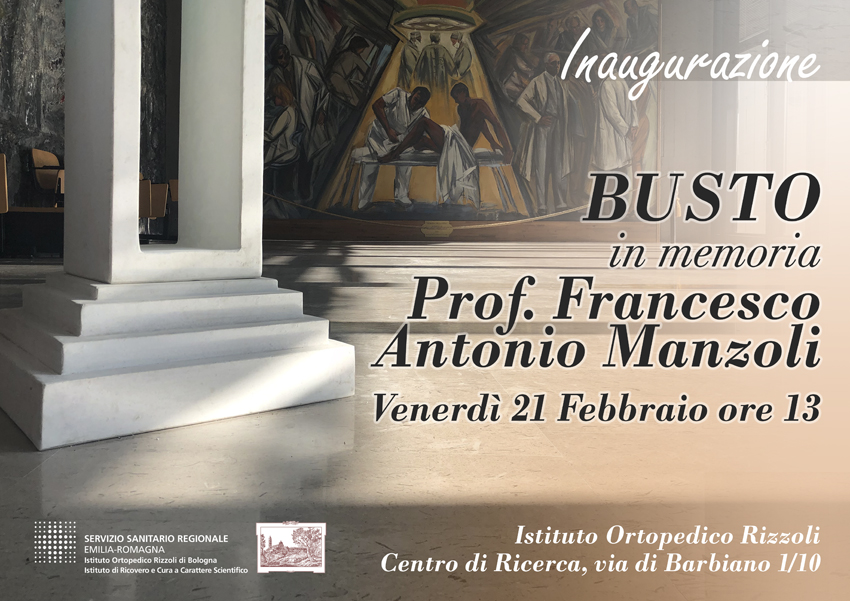 Locandina inaugurazione busto prof. Manzoli
