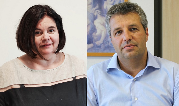 Il nuovo Direttore Sanitario del Rizzoli, D.ssa Viola Damen, ed il Dott. Giampiero Cilione, rinominato Direttore Amministrativo.