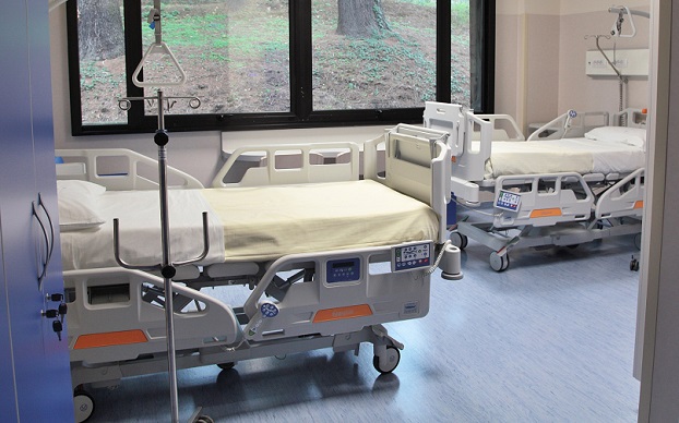 An inpatient room in the new oncology ward