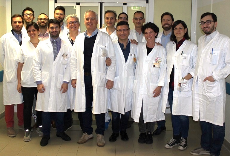 The medical team of the Clinic III. At the center the director Prof. Davide Maria Donati
